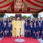 حضور المنتخب الوطني النسوي لكرة القدم حفل الاستقبال بمناسبة عيد العرش تجسيد للعناية السامية لجلالة الملك بالرياضة الوطنية